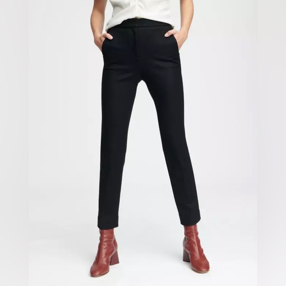 Rag & Bone New York Women's Layla Wool Pants Black Size 2 Slim Tailored Fit